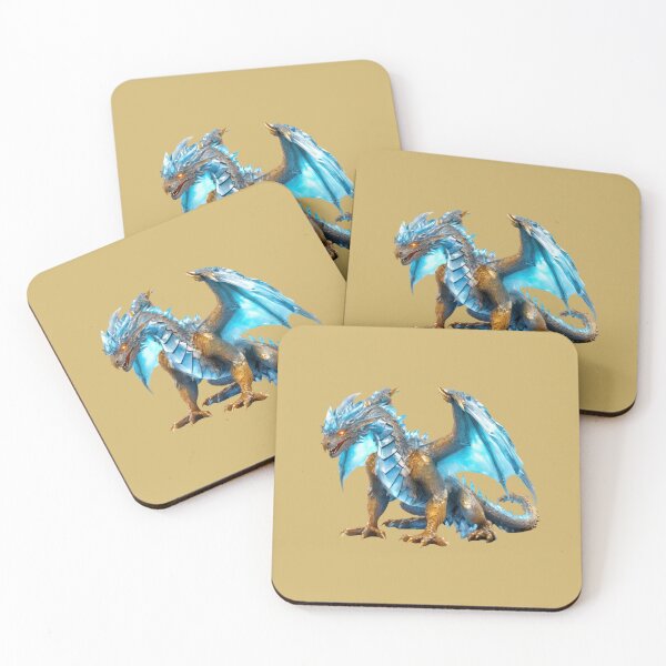 Item preview, Frost Dragon Guardian – Blue Ice Beast designed and sold by helgekerler.