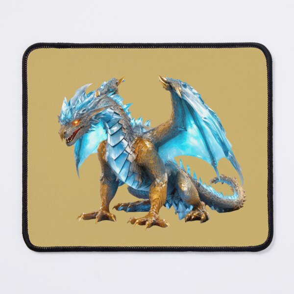 Item preview, Frost Dragon Guardian – Blue Ice Beast designed and sold by helgekerler.