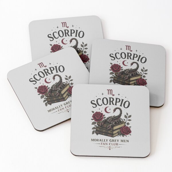 Item preview, Scorpio Morally Grey Men Fan Club – Dark Romantasy Zodiac Design designed and sold by Moonwoven Studio.