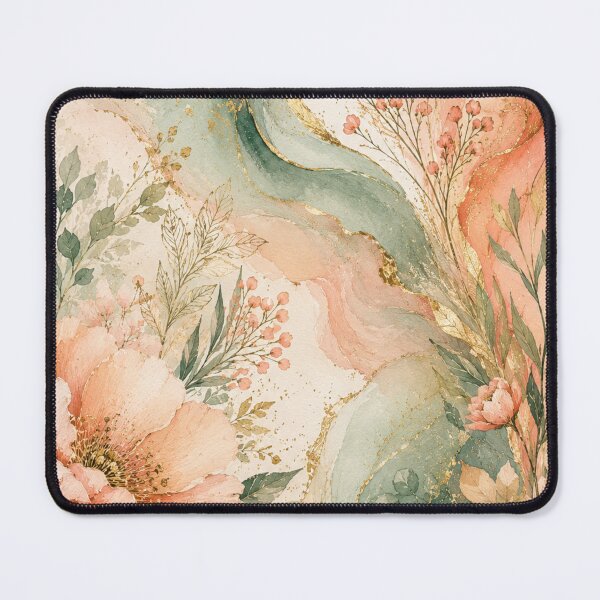 Item preview, Coral Bloom Cascade – Luxury Watercolor Botanical Garden Illustration designed and sold by Oonward2021.
