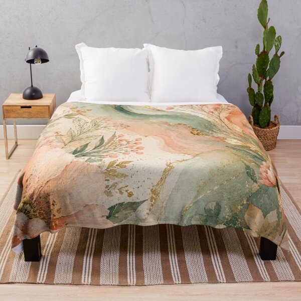 Item preview, Coral Bloom Cascade – Luxury Watercolor Botanical Garden Illustration designed and sold by Oonward2021.