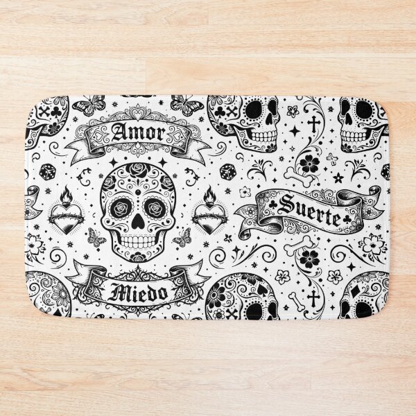 Item preview, Copy of Sugar Skull Gothic Tattoo Banner Pattern designed and sold by Skulls & Calaveras.