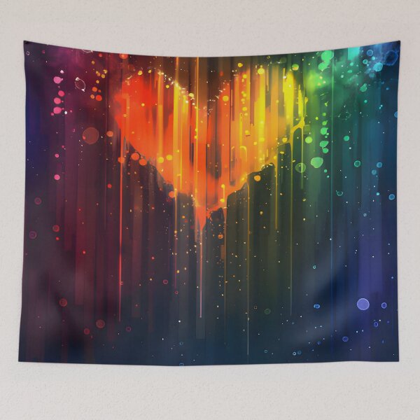 Item preview, LGBTQ Pride Rainbow Drip Heart designed and sold by Travelslightly.