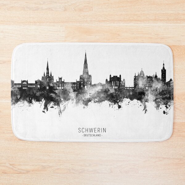 Item preview, Schwerin Germany Skyline designed and sold by ArtPrints.