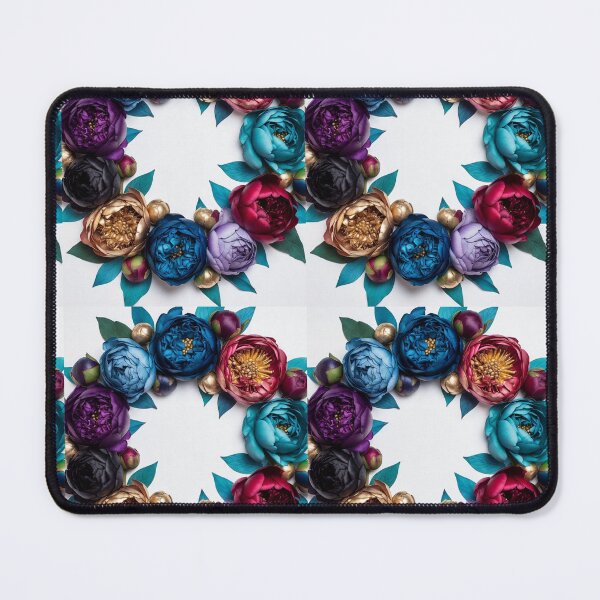 Item preview, Luxury Floral Wreath | Blue, Purple & Magenta Peony Circle with Gold Accents designed and sold by GalleryPeak.