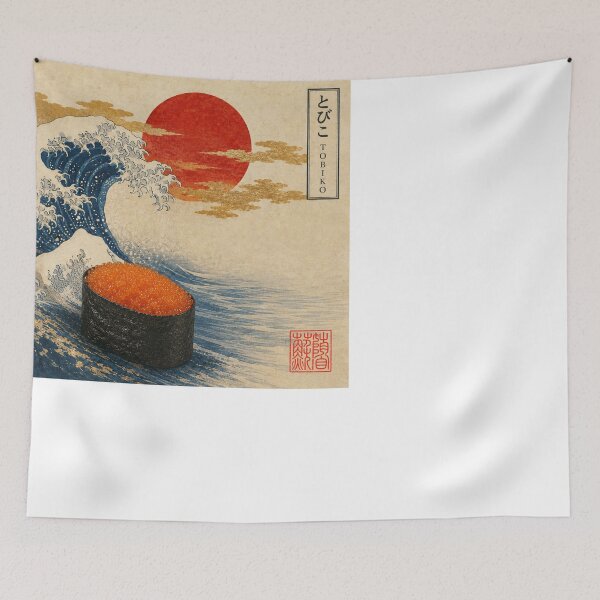 Item preview, Tobiko Flying Fish Roe Gunkan — Ukiyo-e Japanese Sushi Art designed and sold by nurusubetei.