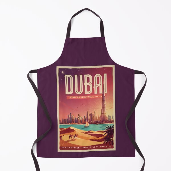Item preview, Dubai UAE Night Skyline Illustration Travel Art Vintage designed and sold by KrisSidDesigns.