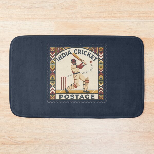 Item preview, Vintage India Cricket Batter Postage Stamp Art designed and sold by d247.