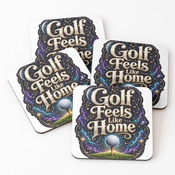 Item preview, Golf Feels Like Home Cosmic Tee Time designed and sold by Squiggle Happy.