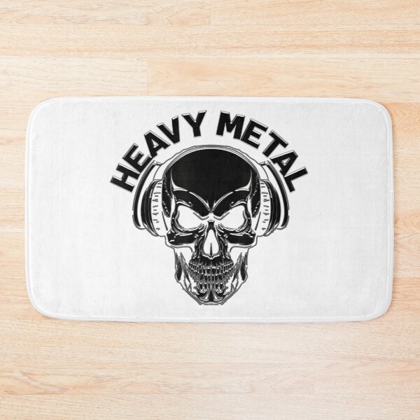 Item preview, Heavy Metal Skull Wearing Headphones Metallic Hard Rock Music Band Graphic Art designed and sold by NgumohaLanke.