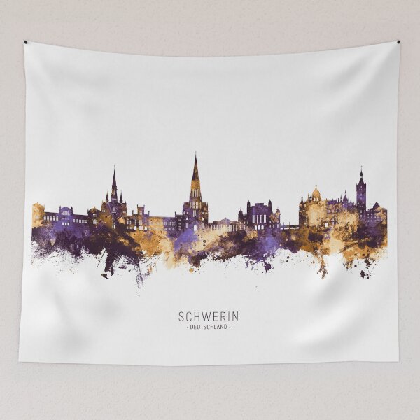 Item preview, Schwerin Germany Skyline designed and sold by ArtPrints.