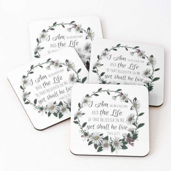 Item preview, John 11:25 Floral Daisy Design designed and sold by Cora Worthington Art.