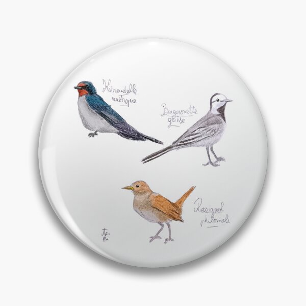 Item preview, Swallow, wagtail and nightingale designed and sold by Les illustrations d'Adėle L..
