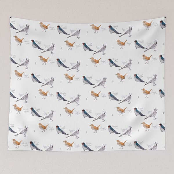 Item preview, Swallow, wagtail and nightingale designed and sold by Les illustrations d'Adėle L..