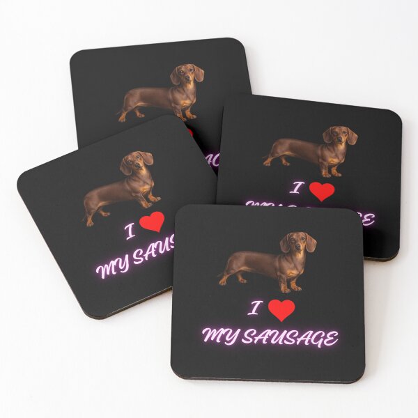 Item preview, I Love My Sausage Funny Dachshund Gifts designed and sold by Domel9674.