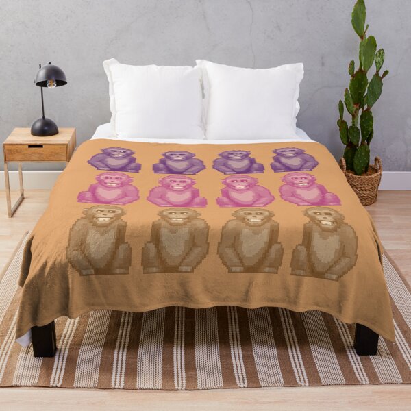 Item preview, Whimsical Pixel Style Colorful Monkeys designed and sold by CDPrintsDesigns.