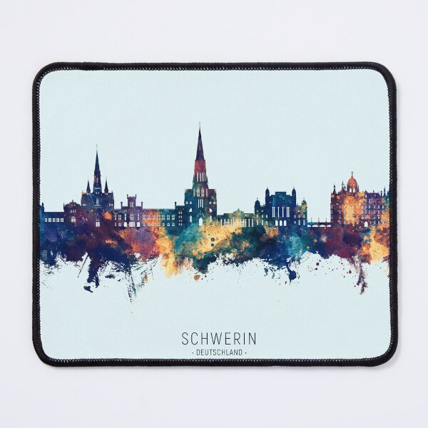 Item preview, Schwerin Germany Skyline designed and sold by ArtPrints.