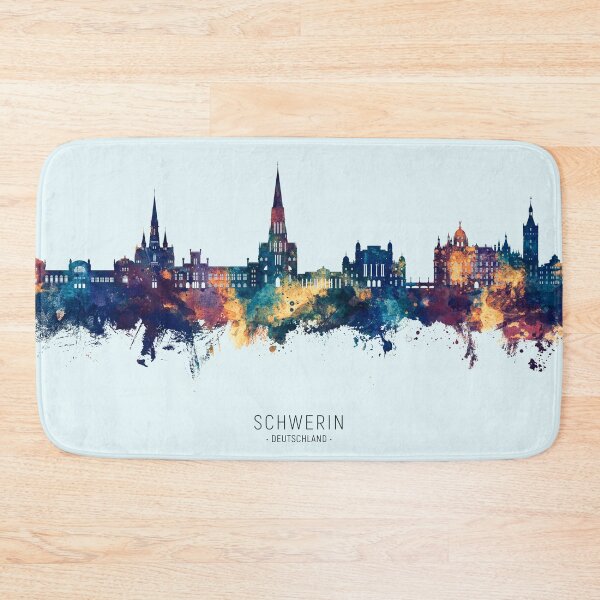 Item preview, Schwerin Germany Skyline designed and sold by ArtPrints.