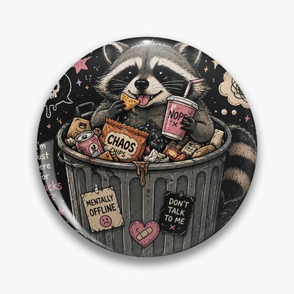 Item preview, No Thoughts Head Empty Funny Raccoon Meme T-Shirt designed and sold by Globivara Studio.
