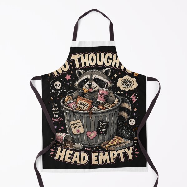 Item preview, No Thoughts Head Empty Funny Raccoon Meme T-Shirt designed and sold by Globivara Studio.