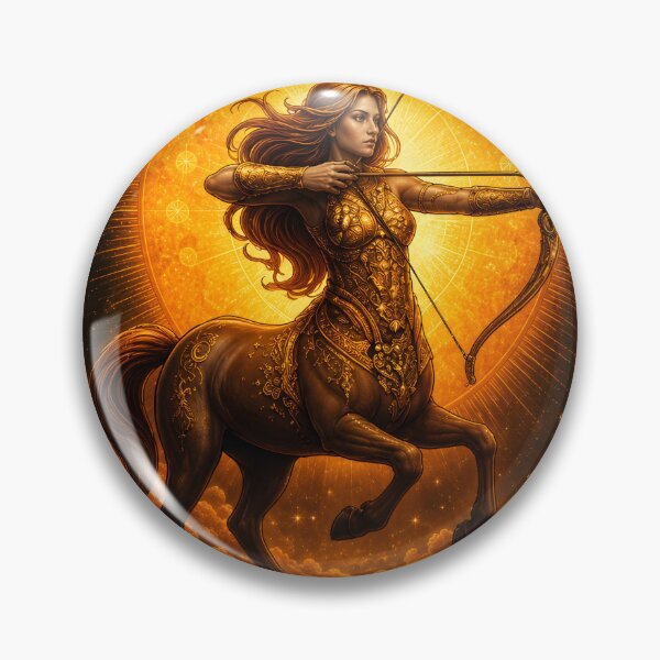 Item preview, Golden Sagittarius Archer Zodiac: Cosmic Centaur Goddess designed and sold by Clavivs.