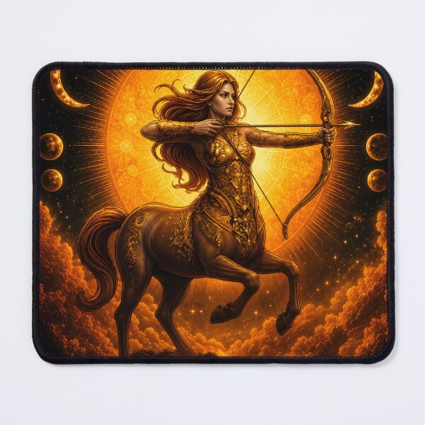 Item preview, Golden Sagittarius Archer Zodiac: Cosmic Centaur Goddess designed and sold by Clavivs.