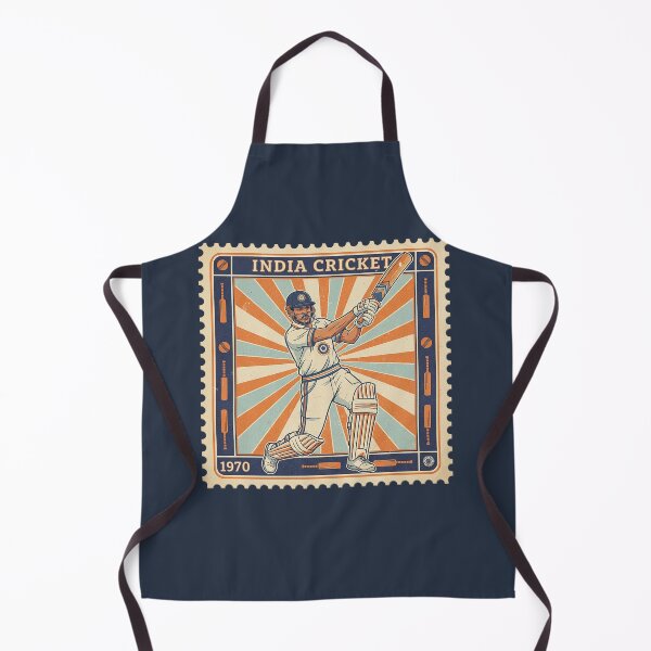 Item preview, India Cricket Player Retro Stamp Art 1970 designed and sold by d247.