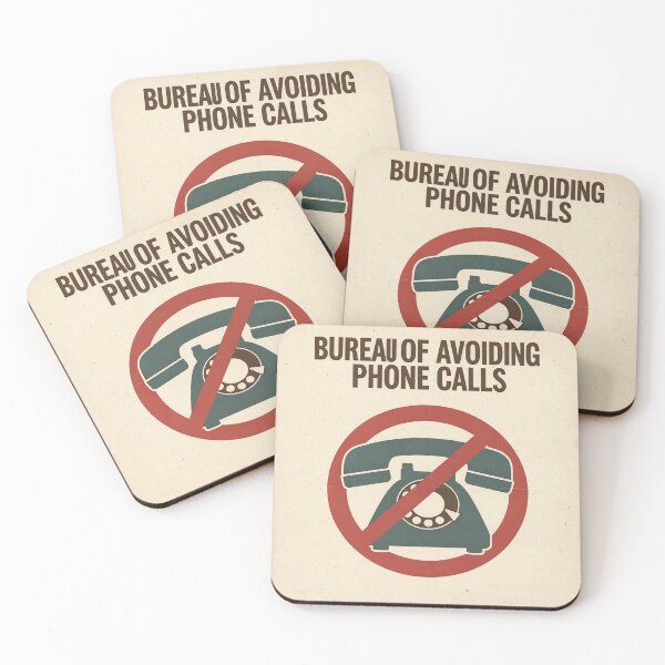 Item preview, Bureau of Avoiding Phone Calls Retro Poster designed and sold by PictorialWhimsy.