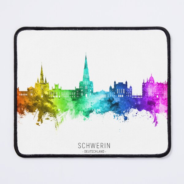 Item preview, Schwerin Germany Skyline designed and sold by ArtPrints.