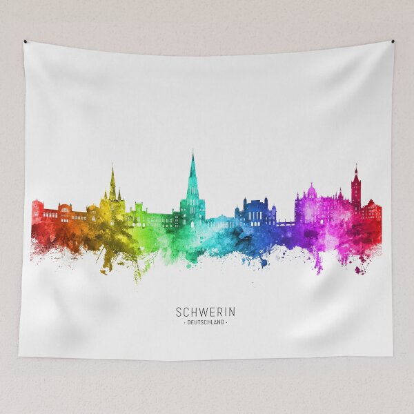 Item preview, Schwerin Germany Skyline designed and sold by ArtPrints.