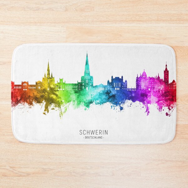 Item preview, Schwerin Germany Skyline designed and sold by ArtPrints.