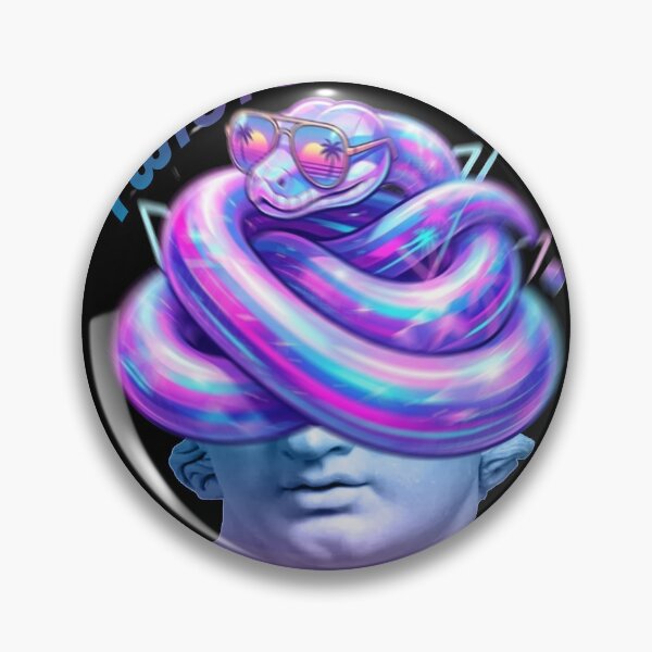 Item preview, Twisted Mind - Vaporwave Aesthetic Greek Statue and Snake designed and sold by Carpediemdeluxe.
