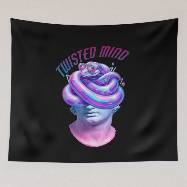Item preview, Twisted Mind - Vaporwave Aesthetic Greek Statue and Snake designed and sold by Carpediemdeluxe.