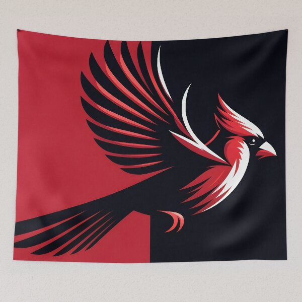 Item preview, Bold Cardinal In Flight Red Gradient Wings Art designed and sold by PandaTShirtShop.