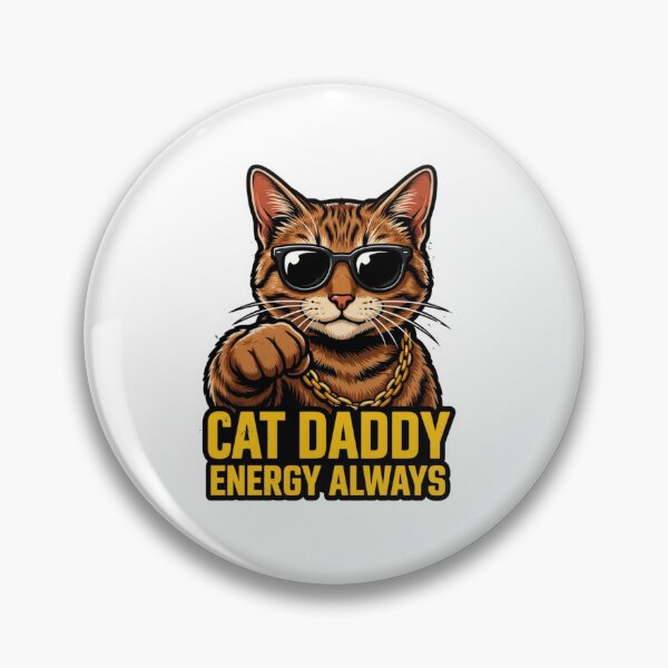 Aperçu de l'œuvre Cat Daddy Energy Always Funny Cat Lover créée et vendue par ZACK ART.