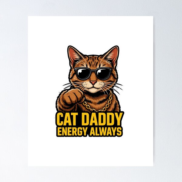 Item preview, Cat Daddy Energy Always Funny Cat Lover designed and sold by ZACK ART.