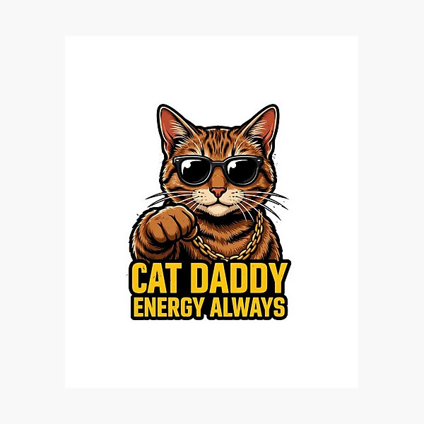Item preview, Cat Daddy Energy Always Funny Cat Lover designed and sold by ZACK ART.