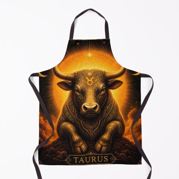 Item preview, Golden Taurus: Strength Cosmic Serenity Zodiac Art designed and sold by Clavivs.