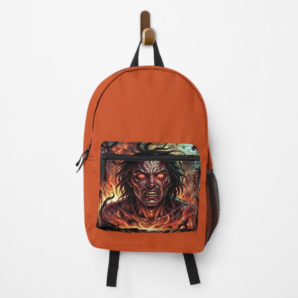 Item preview, A dark fantasy scene with a fiery creature, menacing figures, and epic, dramatic energy. designed and sold by FotoworldEdel.