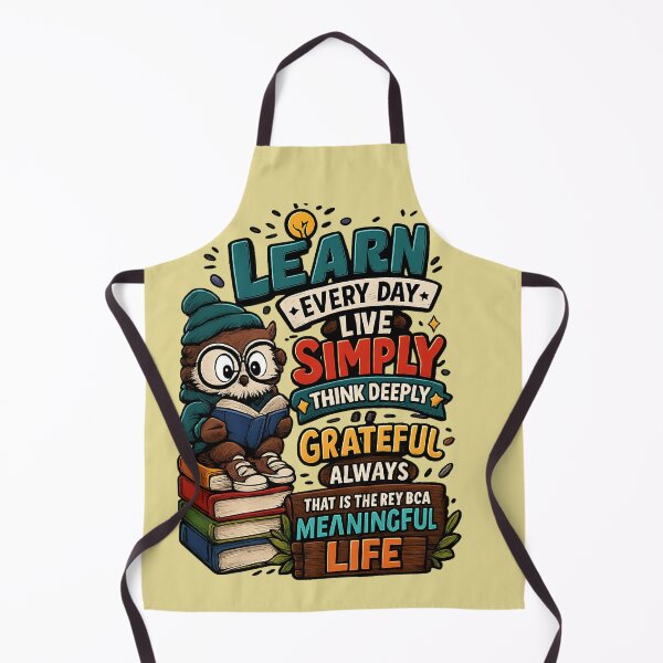 Item preview, Learn Every Day Live Simply Think Deeply Owl Motivation Cartoon designed and sold by mr.bardook.