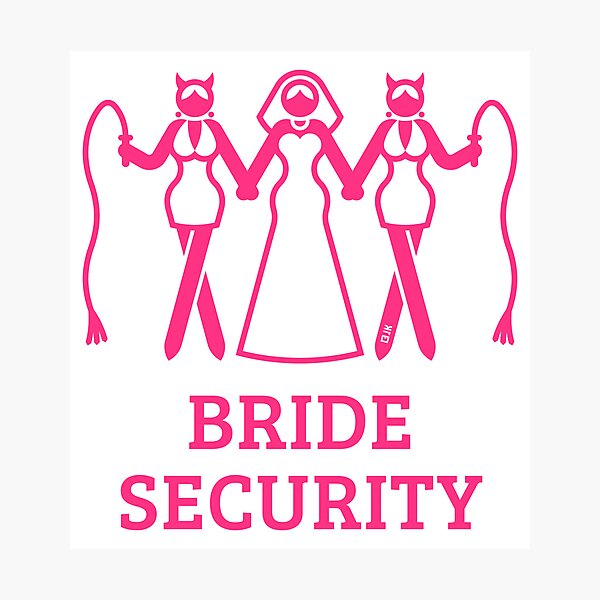 Item preview, Bride Security (Bachelorette Party / Hen Night / Whip / Pink) designed and sold by MrFaulbaum.