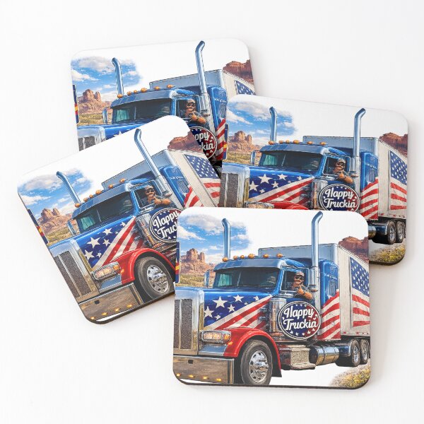 Item preview, Happy Truckin' Arizona Desert Rig – Patriotic American Semi Truck PNG designed and sold by Hookesmode.