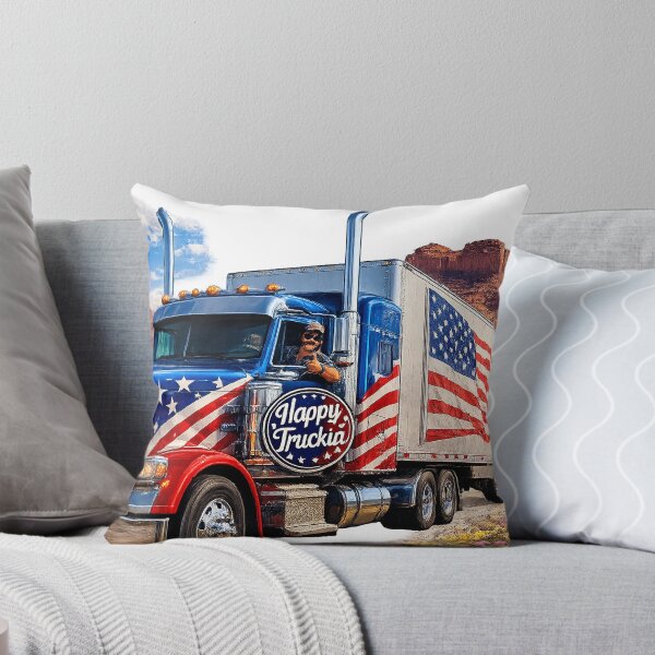 Item preview, Happy Truckin' Arizona Desert Rig – Patriotic American Semi Truck PNG designed and sold by Hookesmode.