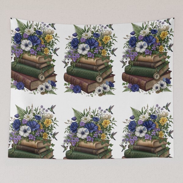 Item preview, Vintage Books Floral Hummingbird designed and sold by Sovereign Supply Co..