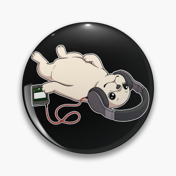 Item preview, Lazy Pug Listening to Music designed and sold by Othala888.
