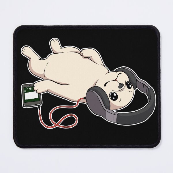Item preview, Lazy Pug Listening to Music designed and sold by Othala888.