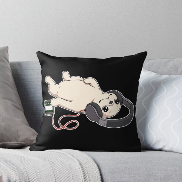 Item preview, Lazy Pug Listening to Music designed and sold by Othala888.