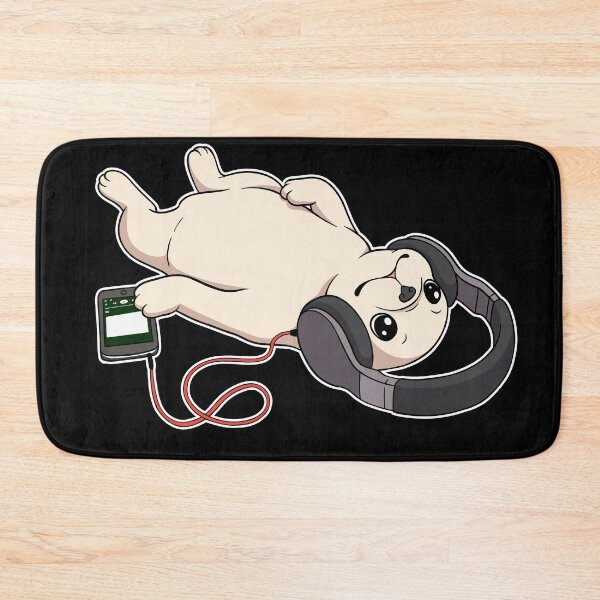 Item preview, Lazy Pug Listening to Music designed and sold by Othala888.