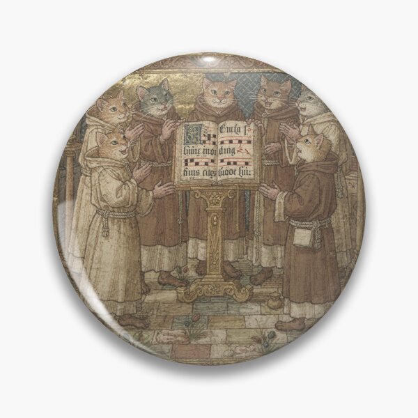 Item preview, Medieval Cats Singing from a Hymnal Manuscript designed and sold by PictorialWhimsy.