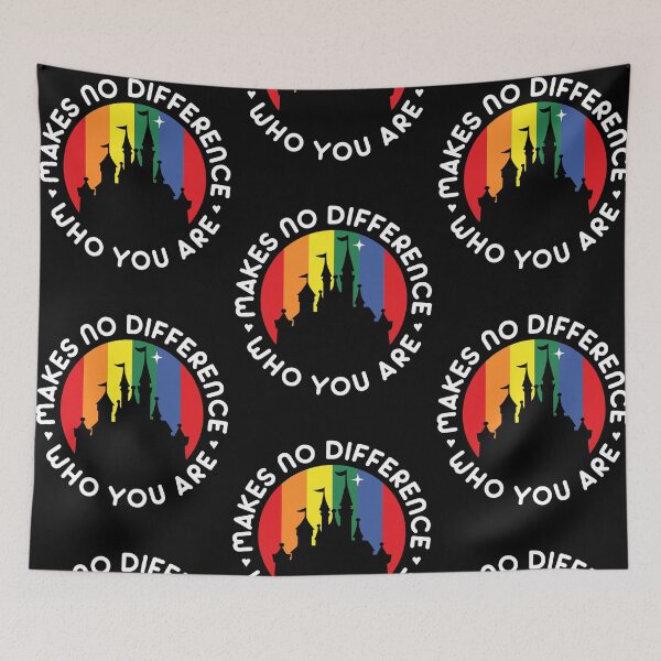 Item preview, Makes No Difference Who You Are Human Rights LGBTQ Rainbow Castle designed and sold by phoebelevine.